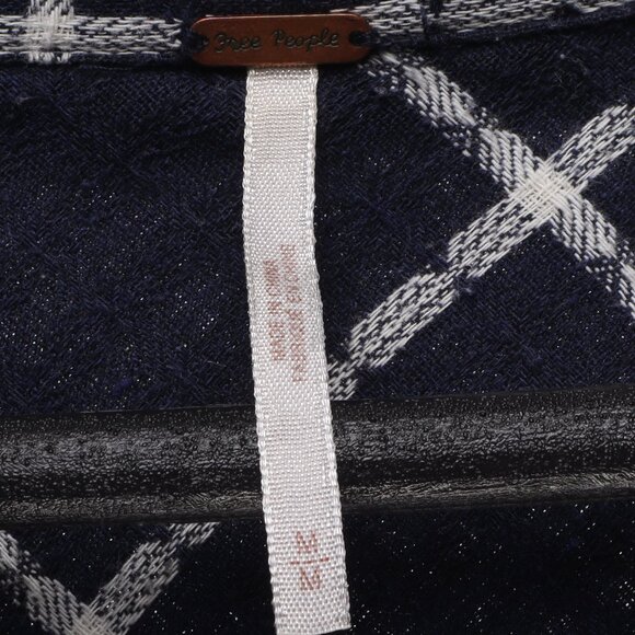 Free People Oversized Long Sleeve Button Down Shirt Blouse Women's M Blue/White - Picture 9 of 14